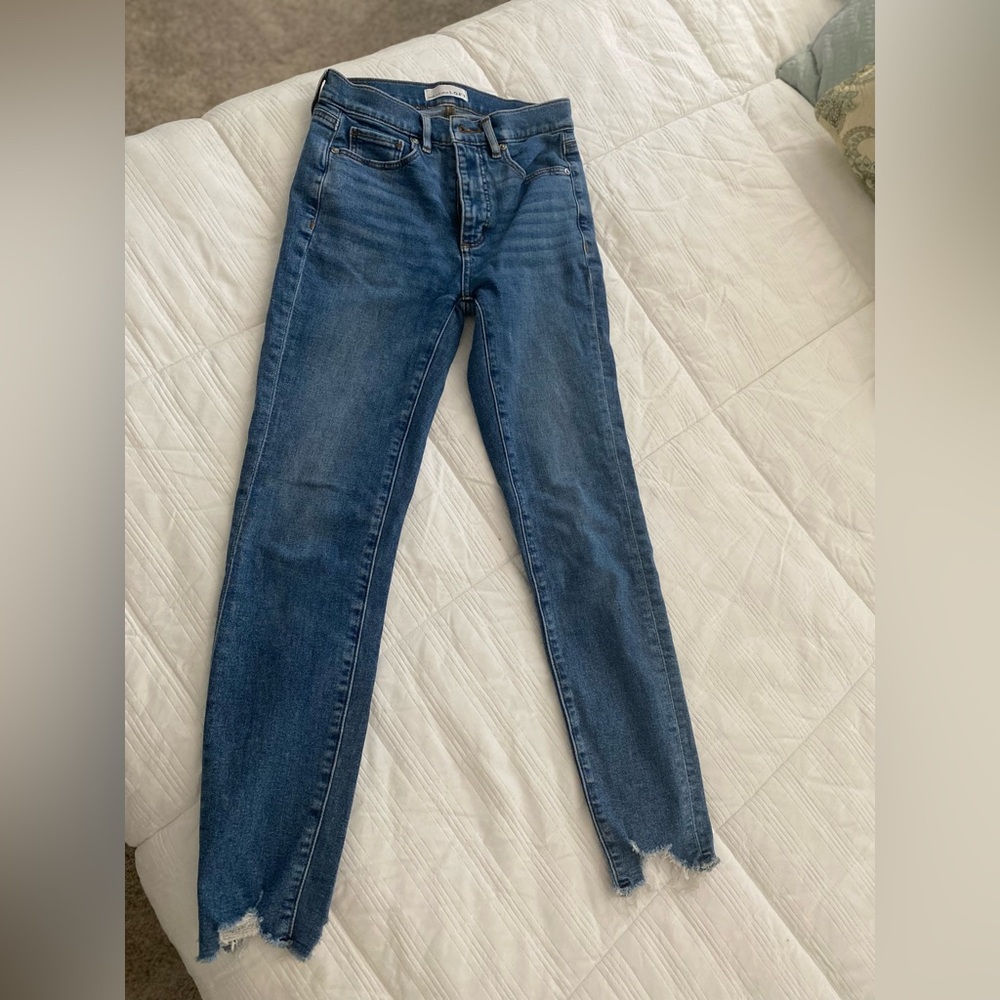 LOFT Blue Ankle Cropped Jeans